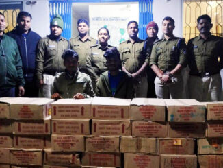 Deori police caught smuggled 40 boxes of illegal liquor