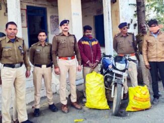 Seized 330 bottles of illegal liquor being transported on motorcycle