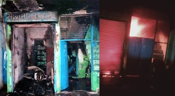 Old man died after seeing his shop burning due to short circuit