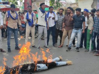 Bhim Army burnt the effigy of Delhi Sakchi murder accused