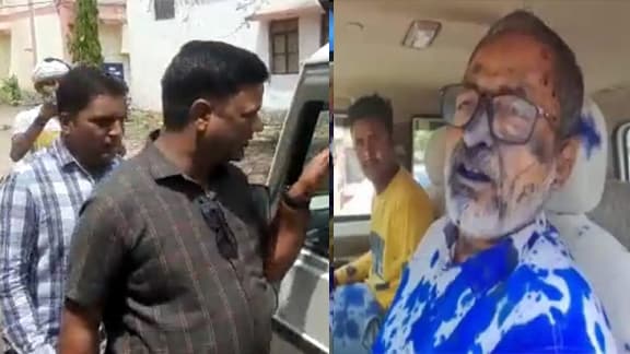 Slogans of Jai Shriram put ink on the face of District Education Officer