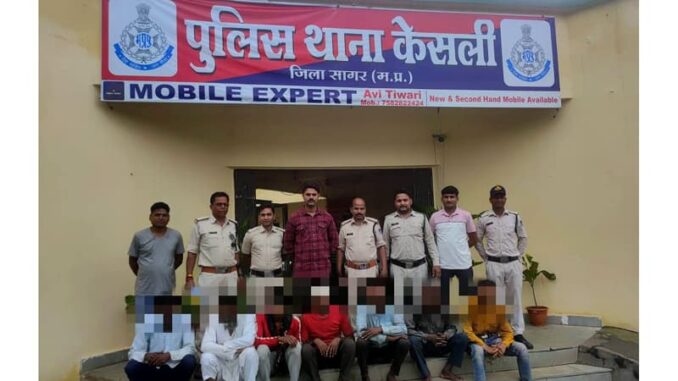 Kesli police station arrested 7 absconding warrantees and sent them to jail