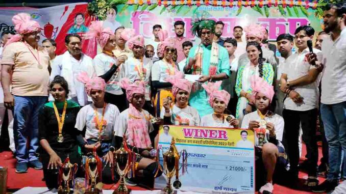 Grand finale of MLA Cup Kabaddi tournament, winner came out on chariot