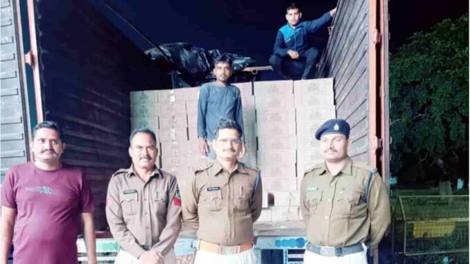 Malthon police caught illegal foreign liquor worth Rs 1 crore