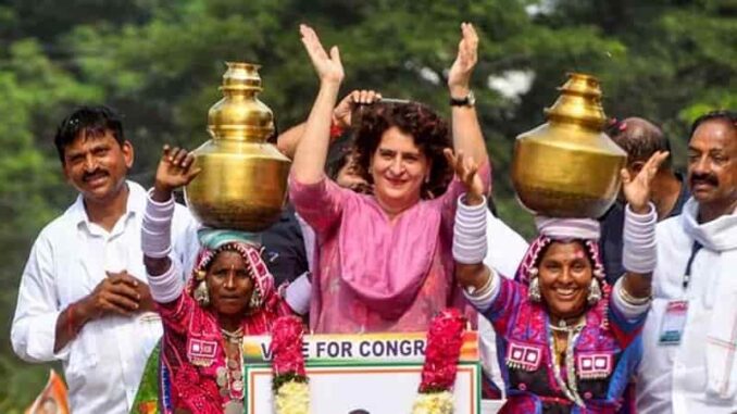 Priyanka Gandhi's dance video goes viral during election campaign in Telangana