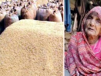 184 quintals of paddy belonging to a female farmer went missing after being sold at the support price purchase center.